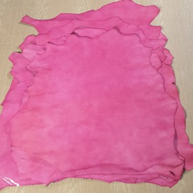 fuschia pink vernice goatskin leather