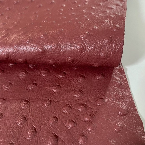 BURGUNDY OSTRICH LEATHER 3609