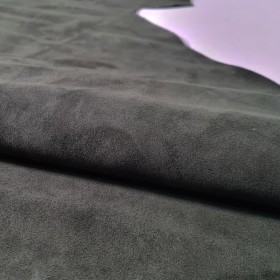 Dark green cowsuede leather
