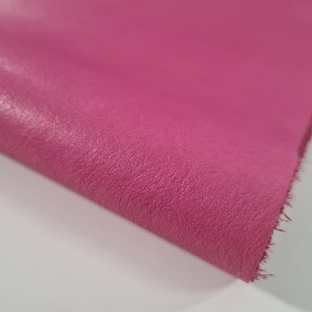 Fuschia top grain aniline leather side