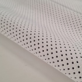 white perforate cowsuede leather