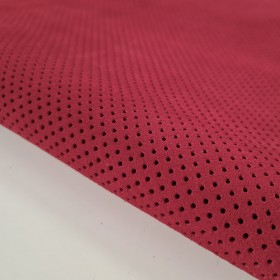 red perforate cowsuede