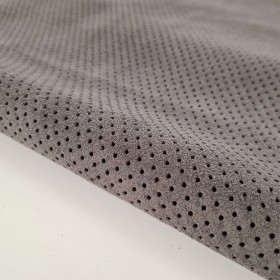 cuero perforado gris