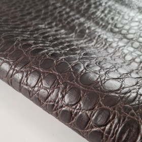 brown embossed leather