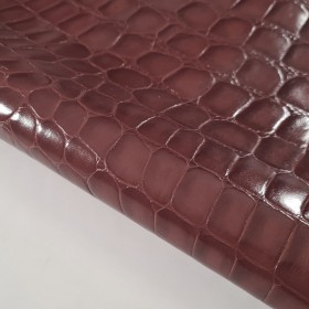 brown embossed leather