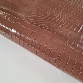 brown embossed leather