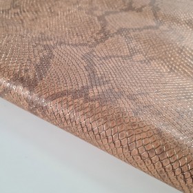 snake embossed leather