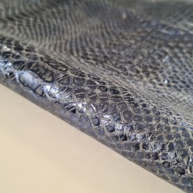 snake embossed leather