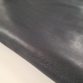 Dark blue soft aniline leather side