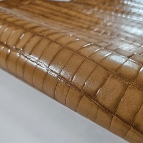 embossed crocodile leather