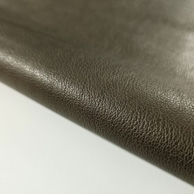 Brown with green aniline leather side