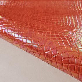 Orange fantasy nacar embossed over calfskin