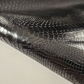 vacuno grabado imitación piel de serpiente negro