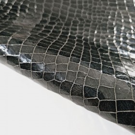 piel cocodrilo gris azulado