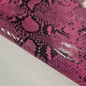 snake embossed leather