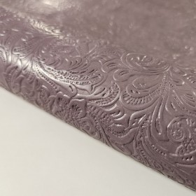 mauve embossed leather sides