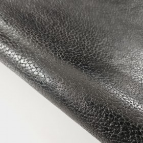 Black lambskin leather milled natural finished