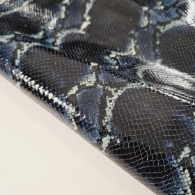 snake embossed leather
