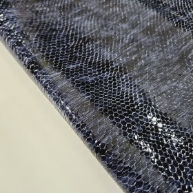 blue vernice snake embossed