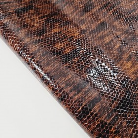 brown vernice snake embossed