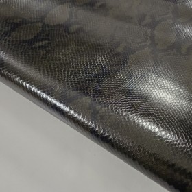 snake embossed leather