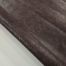 brown snake embossed leather side
