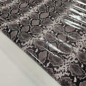 black grey snake embossed over calfskin