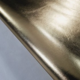 bronze laminated goat leather