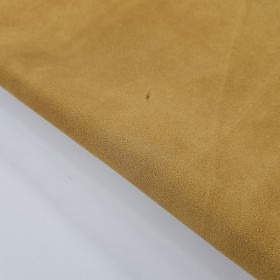 Piel de serraje afelpado de color amarillo mostaza