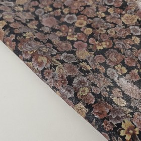 Fantasy Cow Split Leather Flowers pattern - Curtidos Sevillano