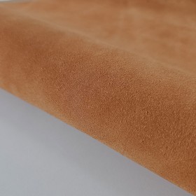 retales de serraje afelpado naranja con refuerzo textil
