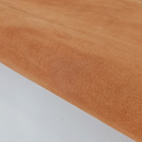 Orange cowsuede with textile reinforcement