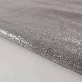 Grey metal croupon splitsuede leather