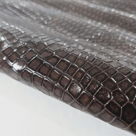 crocodile embossed leather