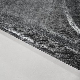silver metallic fantasy cow suede leather