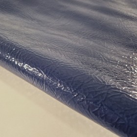 blue vernice leather