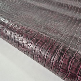 bordo crocodile embossed cowleather