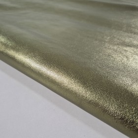 green laminated goatleather