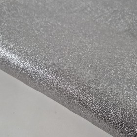 silver laminated leather