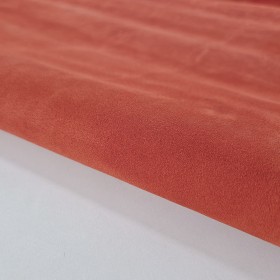 red coral cowsuede leather