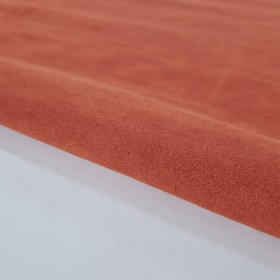 red coral cowsuede leather - curtidos sevillano