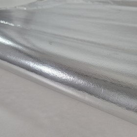 silver laminated leather