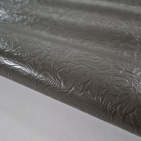 dark green embossed leather