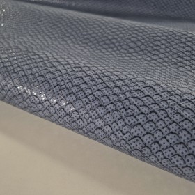 light blue embossed cow leather sides