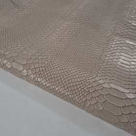 Natural snake embossed over lambskin