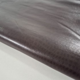 dark brown napa lambskin for garments with soft animal print