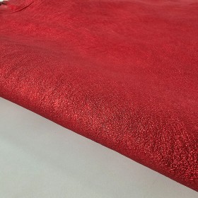 red laminated goatleather