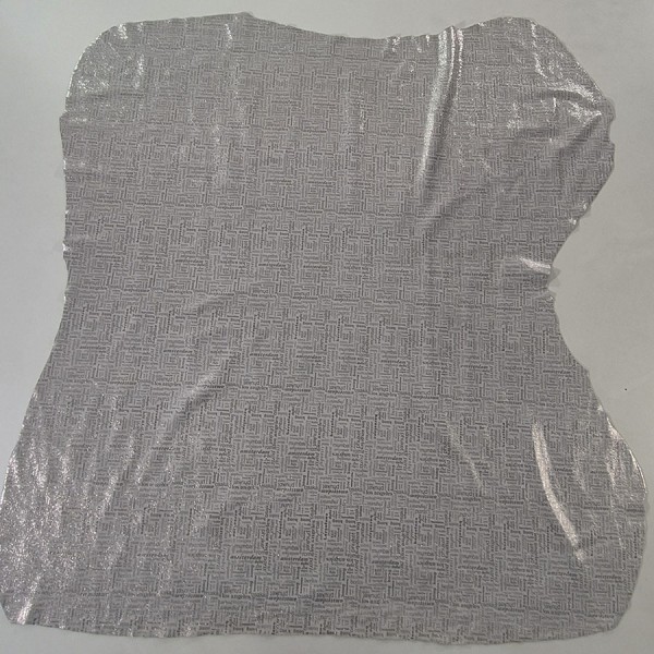 SILVER METALLIC COWSUEDE  1073