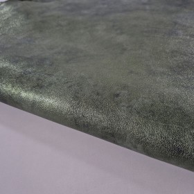 green metallic fantasy finished over goat leather