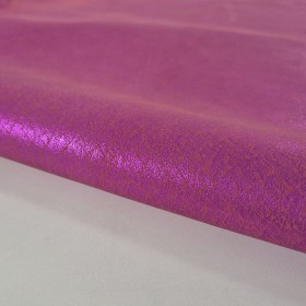fuschia metallic fantasy finished over goat leather